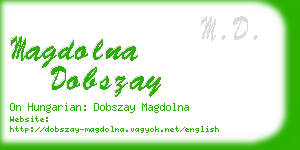 magdolna dobszay business card